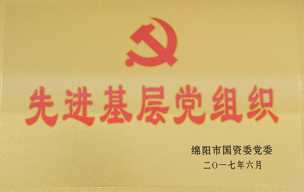 2017年度綿陽市國資委黨委先進基層黨組織